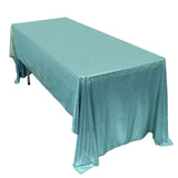 60x126inch Turquoise Shimmer Sequin Dots Polyester Tablecloth, Wrinkle Free Sparkle Glitter