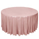 120inch Shiny Blush Rose Gold Round Polyester Tablecloth With Shimmer Sequin Dots