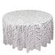 120inch Silver Wave Mesh Round Tablecloth With Embroidered Sequins