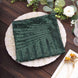 Hunter Emerald Green Geometric Diamond Glitz Sequin Cloth Napkins, Decorative Reusable