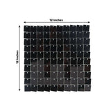 Shiny Black Square Sequin Shimmer Wall Party Photo Backdrop