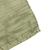 Dusty Sage Green Accordion Crinkle Taffeta Table Overlay, Square Tablecloth Topper