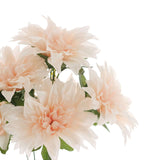 2 Bouquets | 20inch Blush/Rose Gold Artificial Silk Dahlia Flower Bushes