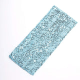 5 pack | 6x15 Serenity Blue Sequin Spandex Chair Sash