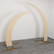 Set of 2 Beige Spandex Half Crescent Moon Backdrop Stand Covers, Wedding Arch Cover