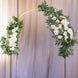 Set of 2 Cream Blush Silk Rose Wedding Arch Flowers with Eucalyptus Leaves