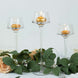 Set of 3 | Long-Stem Clear Glass Tealight Disc Candle Holders