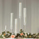 Set of 4 Clear Acrylic Hurricane Candle Stands, Taper Candlestick Holders With Tall Chimney Tube