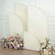 Set of 4 | Matte Ivory Spandex Half Moon Chiara Backdrop Stand Covers, Custom Fitted