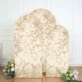 Luxurious Champagne Crushed Velvet Chiara Backdrop Stand Covers