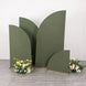 Set of 4 Matte Eucalyptus Sage Green Spandex Half Moon Chiara Backdrop Stand Covers