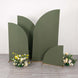 Set of 4 Matte Eucalyptus Sage Green Spandex Half Moon Chiara Backdrop Stand Covers