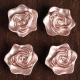 4 Pack | 2.5inch Rose Gold Rose Flower Floating Candles, Wedding Vase Fillers