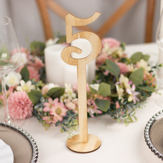 Add a Touch of Rustic Elegance with Natural Wooden Wedding Table Numbers