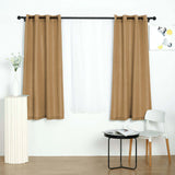 2 Pack | Handmade Natural Faux Linen Curtains 52x64inch Curtain Panels With Chrome Grommets