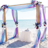 NAVY BLUE Crystal Sheer Organza Wedding Party Dress Fabric Bolt - 54