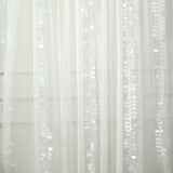 50ft | 4inch White Leaf Petal Taffeta Ribbon Sash, Artificial DIY Fabric Garlands