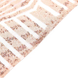 72inch Square Blush Rose Gold Diamond Glitz Sequin Table Overlay Topper