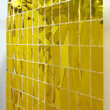 Shiny Gold Metallic Foil Rectangle Curtain Party Backdrop Door Window Curtain