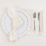 5 Pack Shimmer Pearl White Premium Scuba Dinner Napkins