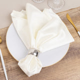 5 Pack Shimmer Pearl White Premium Scuba Dinner Napkins