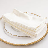 5 Pack Shimmer Pearl White Premium Scuba Dinner Napkins