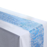 108inch Sparkly Metallic Royal Blue Foil Thin Mesh Polyester Table Runner - 25GSM