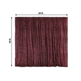 20ftx10ft Burgundy Metallic Shimmer Tinsel, Event Background Drapery Panel, Photo Backdrop Curtain