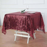 60x60inches Burgundy Duchess Sequin Square Overlay