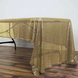 60"x126" Champagne Premium Sequin Rectangle Tablecloth