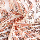 120inch Blush Rose Gold Geometric Glitz Art Deco Sequin Round Tablecloth#whtbkgd