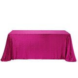 90"x132" Fuchsia Premium Sequin Rectangle Tablecloth