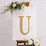 8inch Gold Decorative Rhinestone Alphabet Letter Stickers DIY Crafts - U