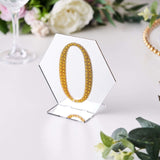 4inch Gold Decorative Rhinestone Number Stickers DIY Crafts - 0