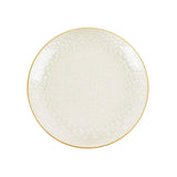 10 Pack Gold Glitter Clear Hammered Disposable Salad Plates, 7inch Round Disposable#whtbkgd