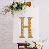 8inch Gold Decorative Rhinestone Alphabet Letter Stickers DIY Crafts - H