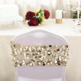 5 pack | Champagne | Big Payette Sequin Round Chair Sashes