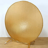 7.5ft Metallic Gold Sparkle Sequin Round Wedding Arch Cover, Shiny Photo Backdrop Stand Cover