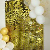 10sq.ft Shiny Gold Round Sequin Shimmer Wall Party Photo Backdrop