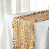 13x108inch Matte Champagne Big Payette Sequin Table Runner