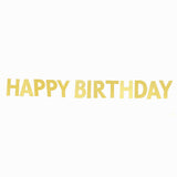 Gold Glittered Happy Birthday Paper Hanging Garland Banner Party Decor