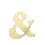 4 Pack | 5inch Metallic Gold Alphabet Symbol "&" Sticker Banners, Stick On Letters#whtbkgd