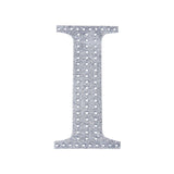 8 Inch Silver Decorative Rhinestone Alphabet Letter Stickers DIY Crafts - I#whtbkgd