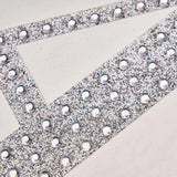 6 inch Silver Decorative Rhinestone Alphabet Letter Stickers DIY Crafts - I