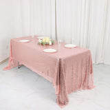 60"x126" Rose Gold Premium Sequin Rectangle Tablecloth