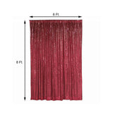 8ftx8ft Burgundy Sequin Event Background Drape, Photo Backdrop Curtain Panel