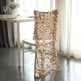 Blush / Rose Gold Big Payette Sequin Chiavari Chair Slipcover