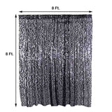 8ftx8ft Black Big Payette Sequin Event Background Drapery Panel, Photo Backdrop Curtain