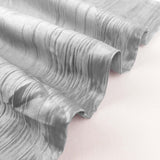 54inch x 10 Yards Silver Accordion Crinkle Taffeta Fabric Bolt