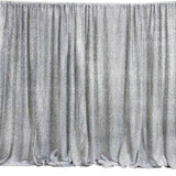 20ftx10ft Silver Metallic Shimmer Tinsel Event Background Drapery Panel, Photo Backdrop Curtain